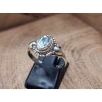  echt zilveren ring met topaas  